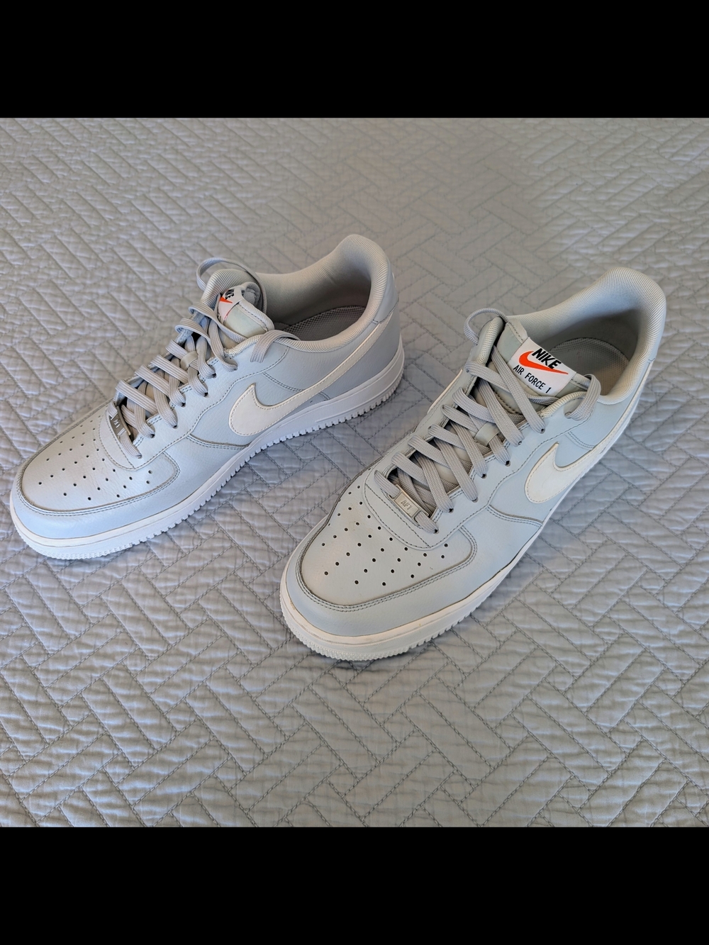 Nike Air Force 1 Low Light Blue  White Sneakers Size 13 (0326) - Picture 3 of 14